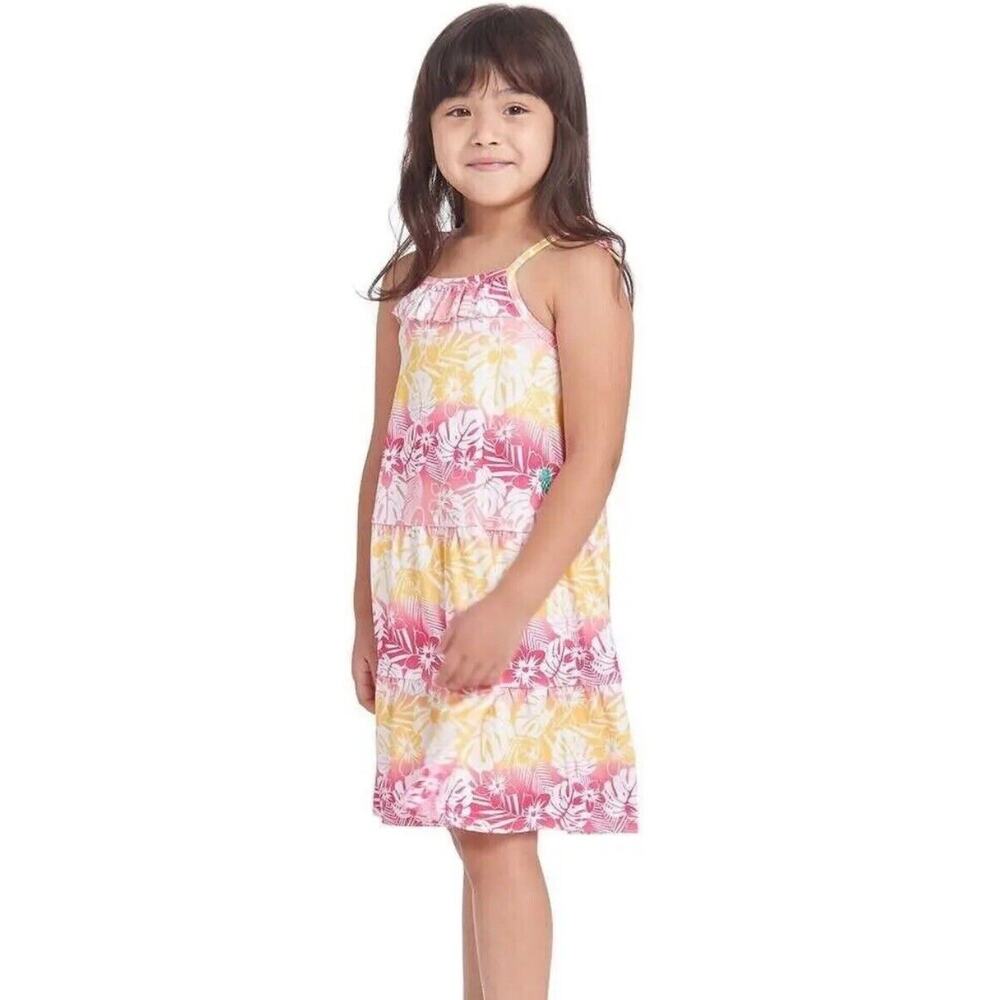 Tommy Bahama Girls Size 7 Tiered Hawaiian Sundress Vacation Summer Halter